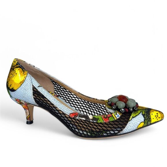 DOLCE & GABBANA Spring 2013 Runway Lemon Print Pumps IT38.5 - Picture 3 of 9
